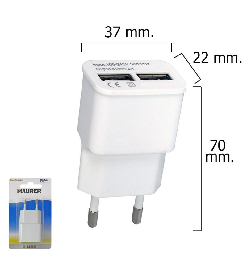 Adaptador /cargador Enchufe a Usb
