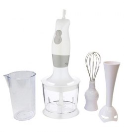 Batidora 250 / 300 W. 2 Velocidades Con Vaso, Triturador y Varillas