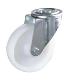 Rueda Industrial Nylon Pasante   80mm
