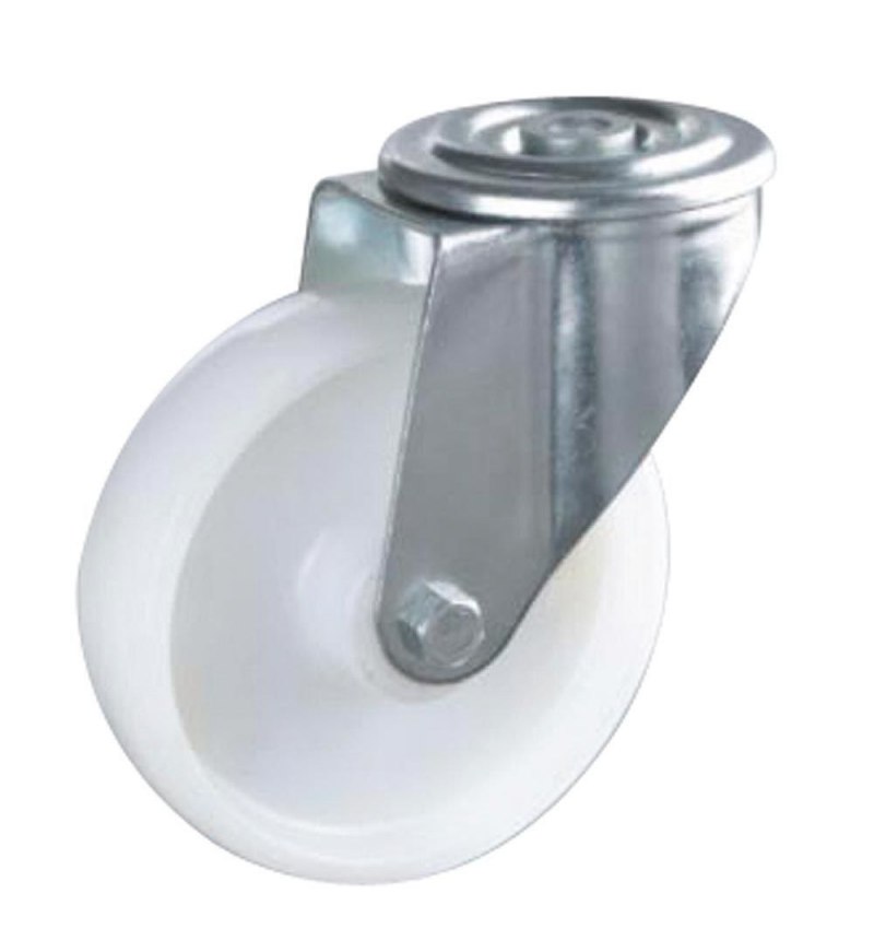 Rueda Industrial Nylon Pasante   80mm