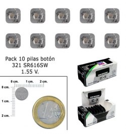 Pila Boton Oxido De Plata 321 / SR616SW (Caja 10 Pilas)