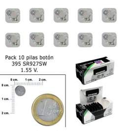Pila Boton Oxido De Plata 395 / SR927SW (Caja 10 Pilas)