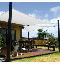 Toldo Vela Sombra Jardin Cuadrada 3,6x3,6 metros Blanca
