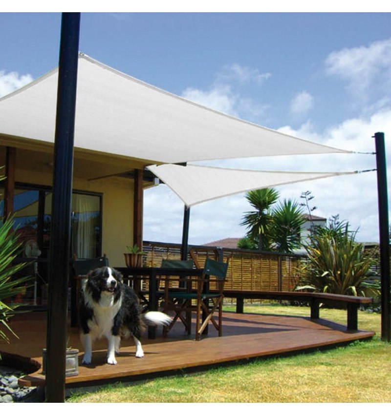 Toldo Vela Sombra Jardin Cuadrada 3,6x3,6 metros Blanca