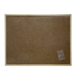 Corcho Pared 45x60 cm. Marco Madera Con 6 Chinchetas