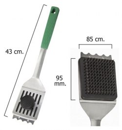 Espatula Barbacoa Con Cepillo Desmontable 43 cm.