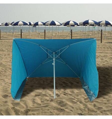 Sombrilla Playa Con laterales Antiviento 170x170 cm.