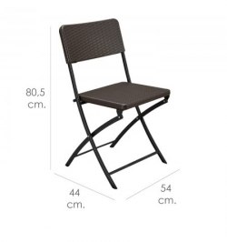 Silla Plegable Marron 47 x 50 x 88 cm.
