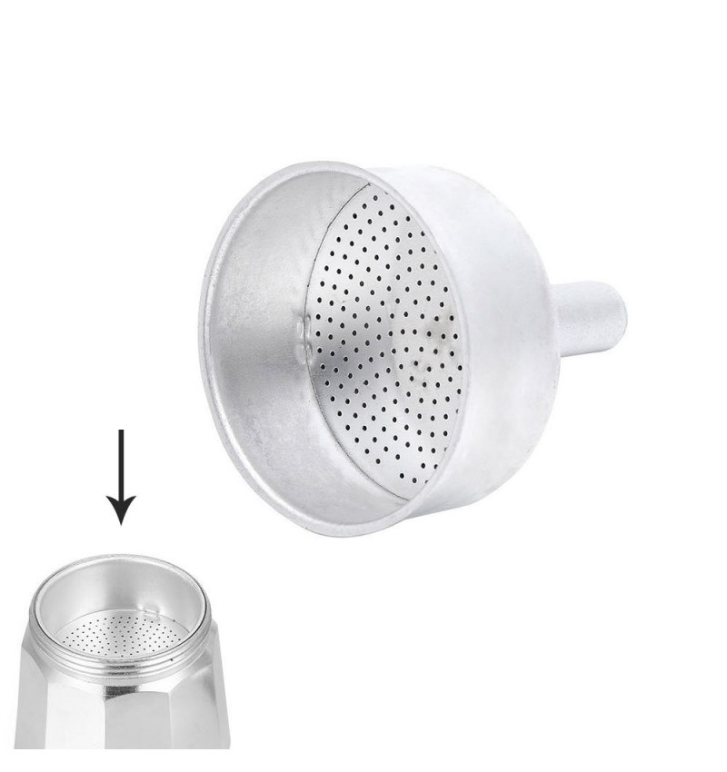 Embudo Cafetera Aluminio Classic / Inducción 6 Tazas