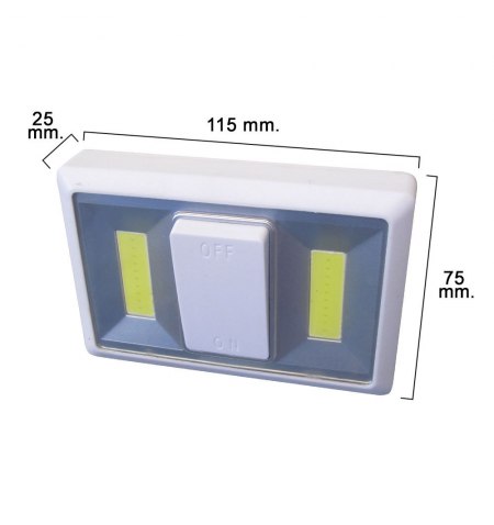 Luz Led Para Pared Con Interruptor (Fijación Mediante Pegatina, Iman o Tornillos)