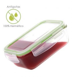 Recipiente Hermetico Cristal Rectangular 1200 ml. 20.4 x 15.4 x 7 (alt) cm. Recipiente Hermetico Cristal Rectangular 1200 ml. 20.4 x 15.4 x 7 (alt) cm.