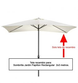 Tela Recambio Sombrilla Rectangular 2x3 metros (08091055)