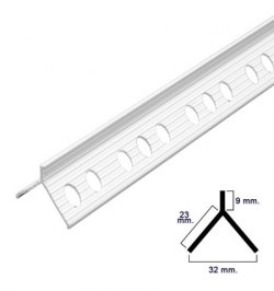 Guardavivos Pvc Flecha Para Mortero Barra 2,5 Metros