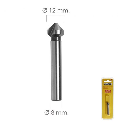 Fresa Vaciadora HSS Ø 12 mm. Para Taladro / Fresadora