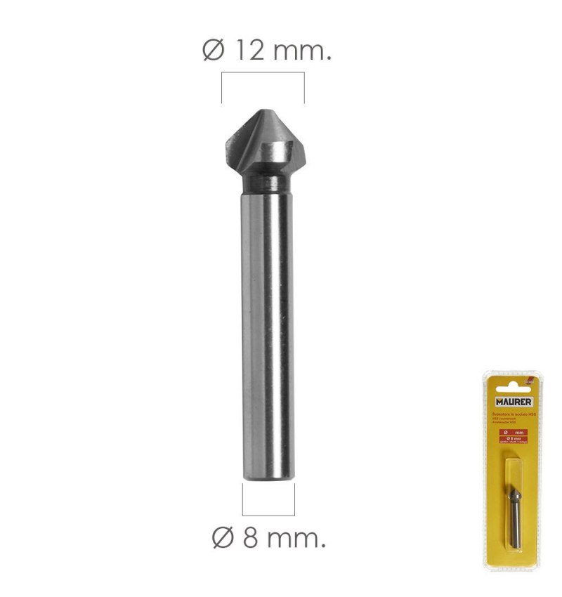 Fresa Vaciadora HSS Ø 12 mm. Para Taladro / Fresadora