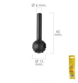 Fresa Rotativa Para Madera Esferica Ø 15 mm. Para Taladro / Fresadora