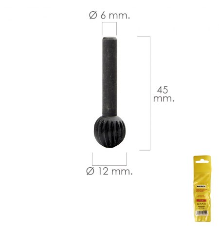 Fresa Rotativa Para Metal Esferica Ø 12 mm. Para Taladro / Fresadora