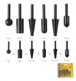 Juego Fresas Rotativas Para Metal y Madera 6 Piezas Para Taladro / Fresadora