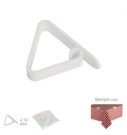 Sujeta Manteles Mesa 12 Unidades.