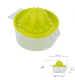 Exprimidor Zumo Manual Frutas Con Jarra Plástico Ø 12 x 11 cm.