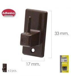 Gancho Visillo / Cortina Adhesivo Marron (Blister 2 Piezas) Gancho Visillo / Cortina Adhesivo Marron (Blister 2 Piezas)