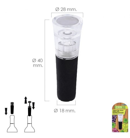 Tapon De Vacio Para Vino Bomba Incluida Dentro Del Tapon 1 Pieza