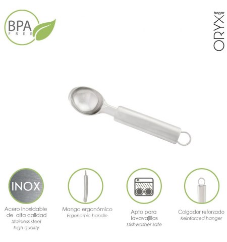 Cuchara Para Helados Acero Inoxidable 4 x 21,5 (Alt) cm.