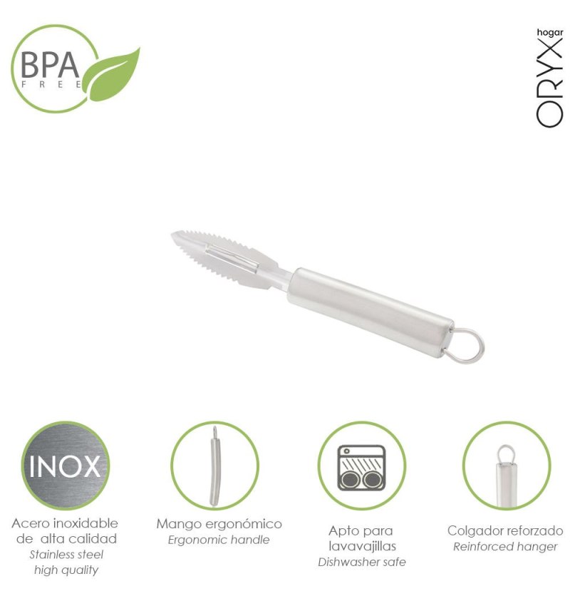 Pelador Frutas / Verduras Acero Inoxidable 1,6 x 19 (Alt.) cm.