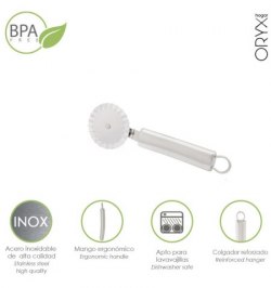 Rodillo Cortador Masa Acero Inoxidable 4 x 18 (Alt) cm.