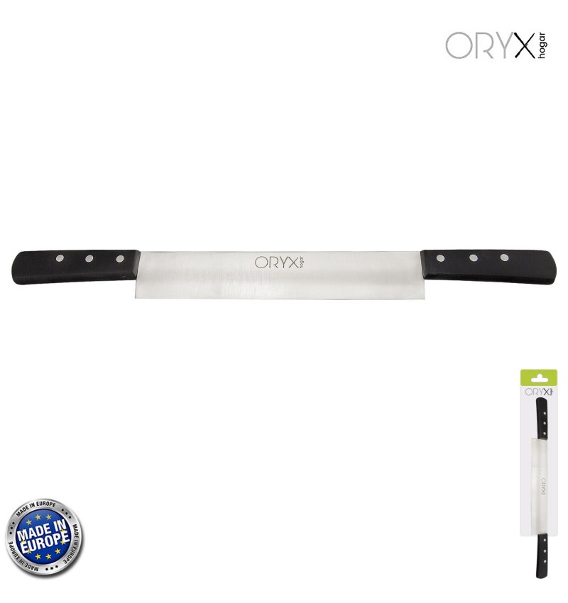 Cuchillo Grenoble Quesero 2 Mangos Hoja Acero Inoxidable 25 cm. Negro