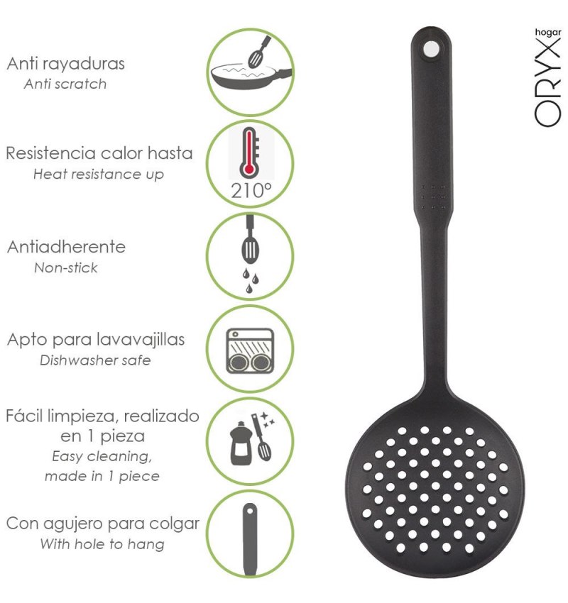 Espumadera Cocina Nylon Basic 33,5 x 11 cm.
