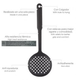 Espumadera Cocina Nylon Basic 33,5 x 11 cm.