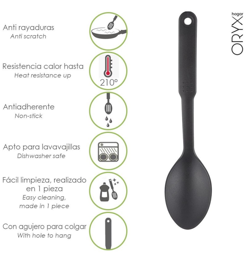 Cuchara Cocina Nylon Basic 30,5 x 7 cm.