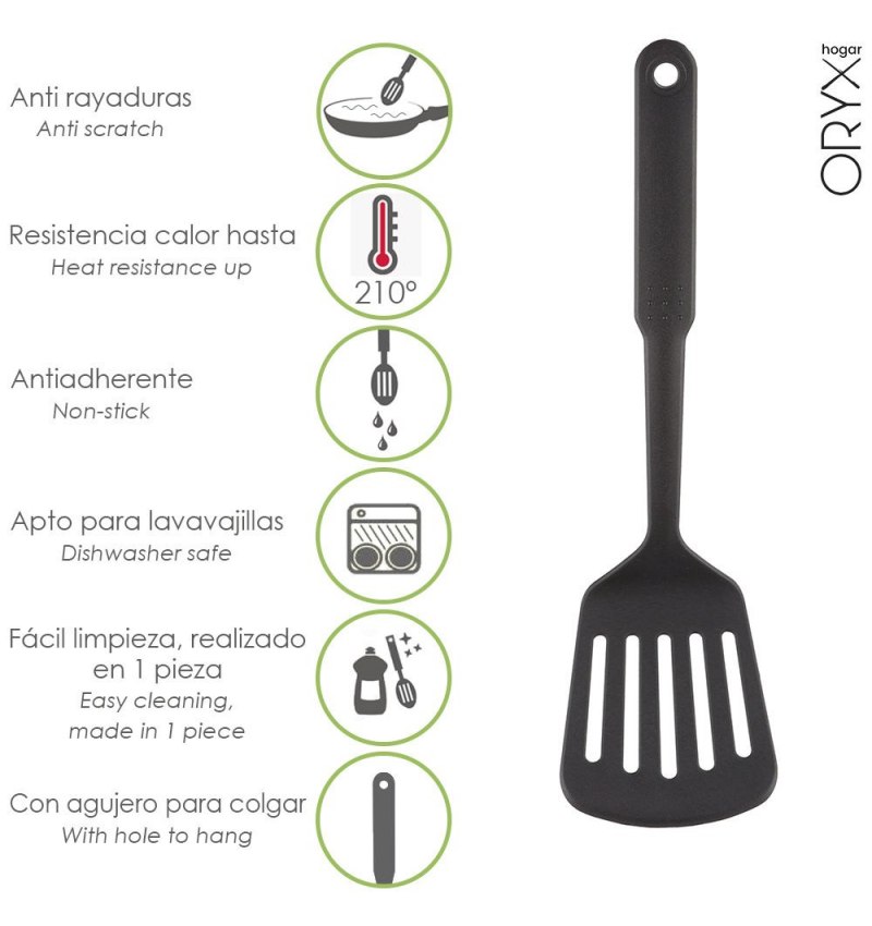 Espatula Rasera Cocina Nylon Basic 32,5 x 9 cm.