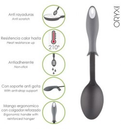 Cuchara Servir Cocina Nylon Con Mango Antigotas Engomado 32,5x6cm