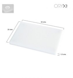 Tabla Cortar Polietileno 30x20x1,5 cm.  Color Blanco