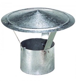 Wolfpack Sombrero Galvanizado para Estufa, Chimenea, Extracción de Humos, Para tubo Ø 250 mm.