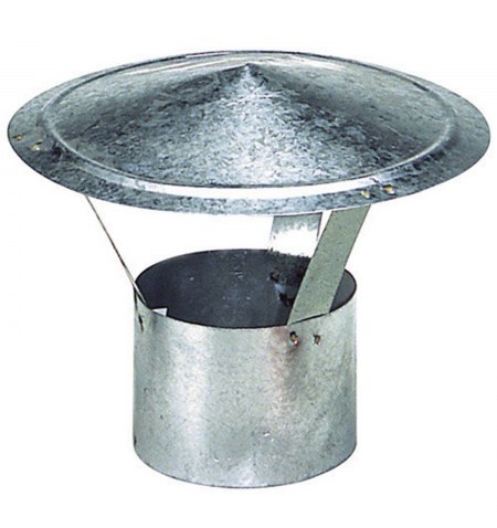 Wolfpack Sombrero Galvanizado para Estufa, Chimenea, Extracción de Humos, Para tubo Ø 250 mm.