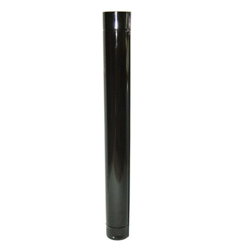 Wolfpack Tubo de Estufa Acero Vitrificado Negro Ø 175 mm.  Ideal Estufas de Leña, Chimenea, Alta resistencia, Color Negro