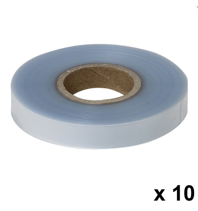 Cinta Atadora PVC 11 x 0,15 mm. x 26 metros Blanco (Pack de10 Rollos)