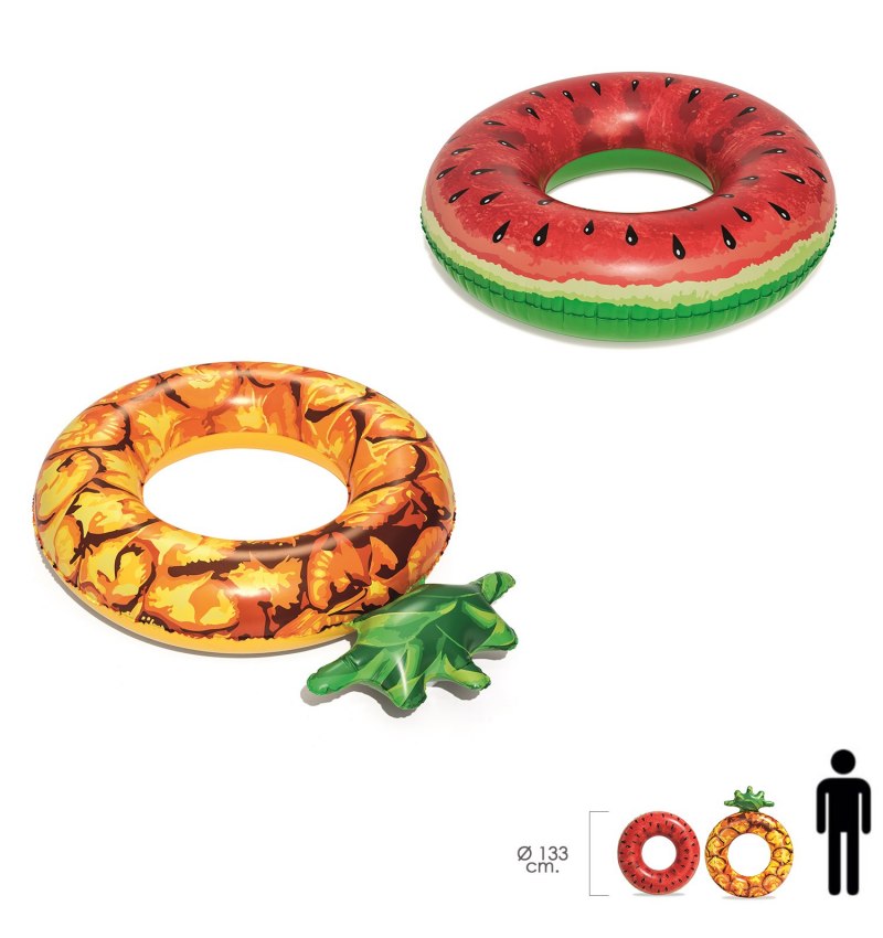 Flotador Rosco Piña / Sandia Colores Surtidos Ø 116 cms.