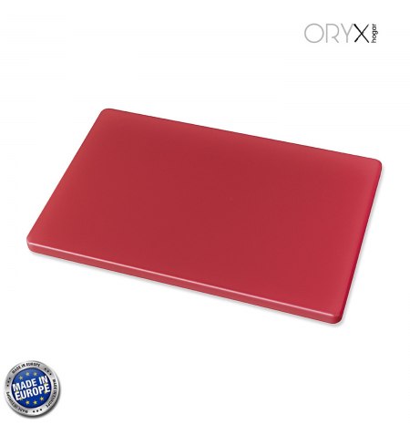 Tabla Cortar Polietileno 35x25x1,5 cm.  Color Rojo