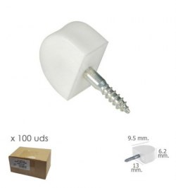 Soporte Estanteria Tornillo Pequeño Blanco (Caja 100 unidades)