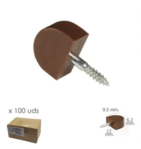Soporte Estanteria Tornillo Pequeño Marron (Caja 100 unidades)