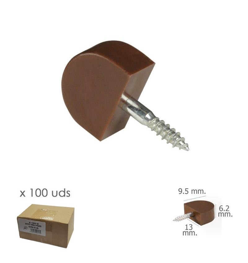 Soporte Estanteria Tornillo Pequeño Marron (Caja 100 unidades)