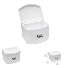 Salero Plastico Con Tapa Blanco