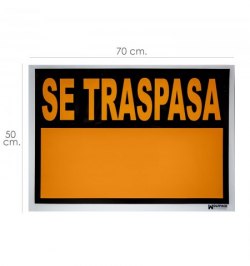 Cartel Se Traspasa 70 x 50 cm.