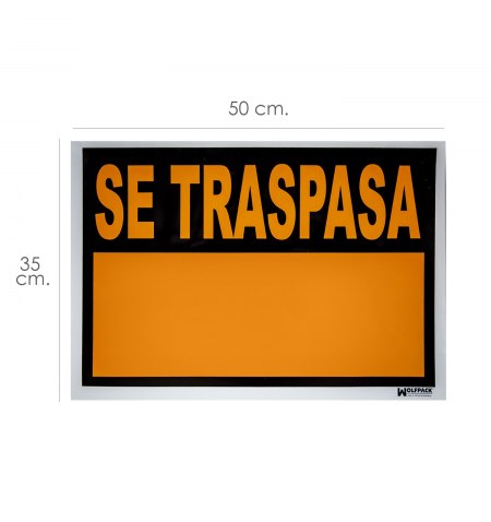 Cartel Se Traspasa 50x35 cm.