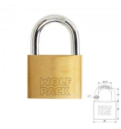 Candado Laton Arco Normal Llaves Iguales 50 mm. Nº2