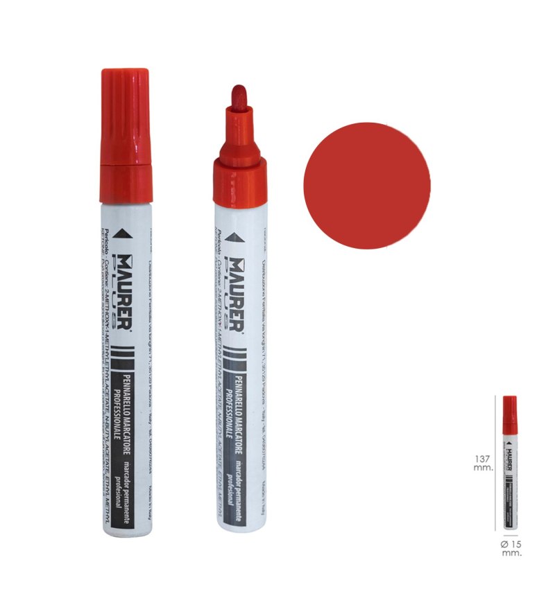 Rotulador Marcador Obra Profesional Pintura Permanente Rojo